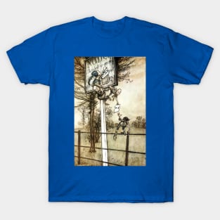 Tricky Fairies - Peter Pan of Kensington Gardens - Arthur Rackham T-Shirt